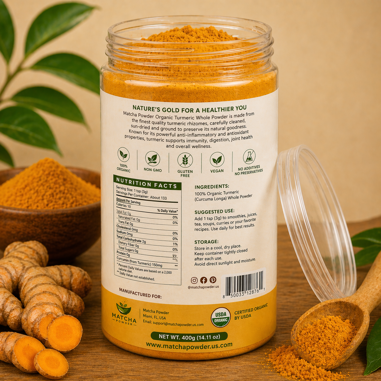 Organic Turmeric Whole Powder