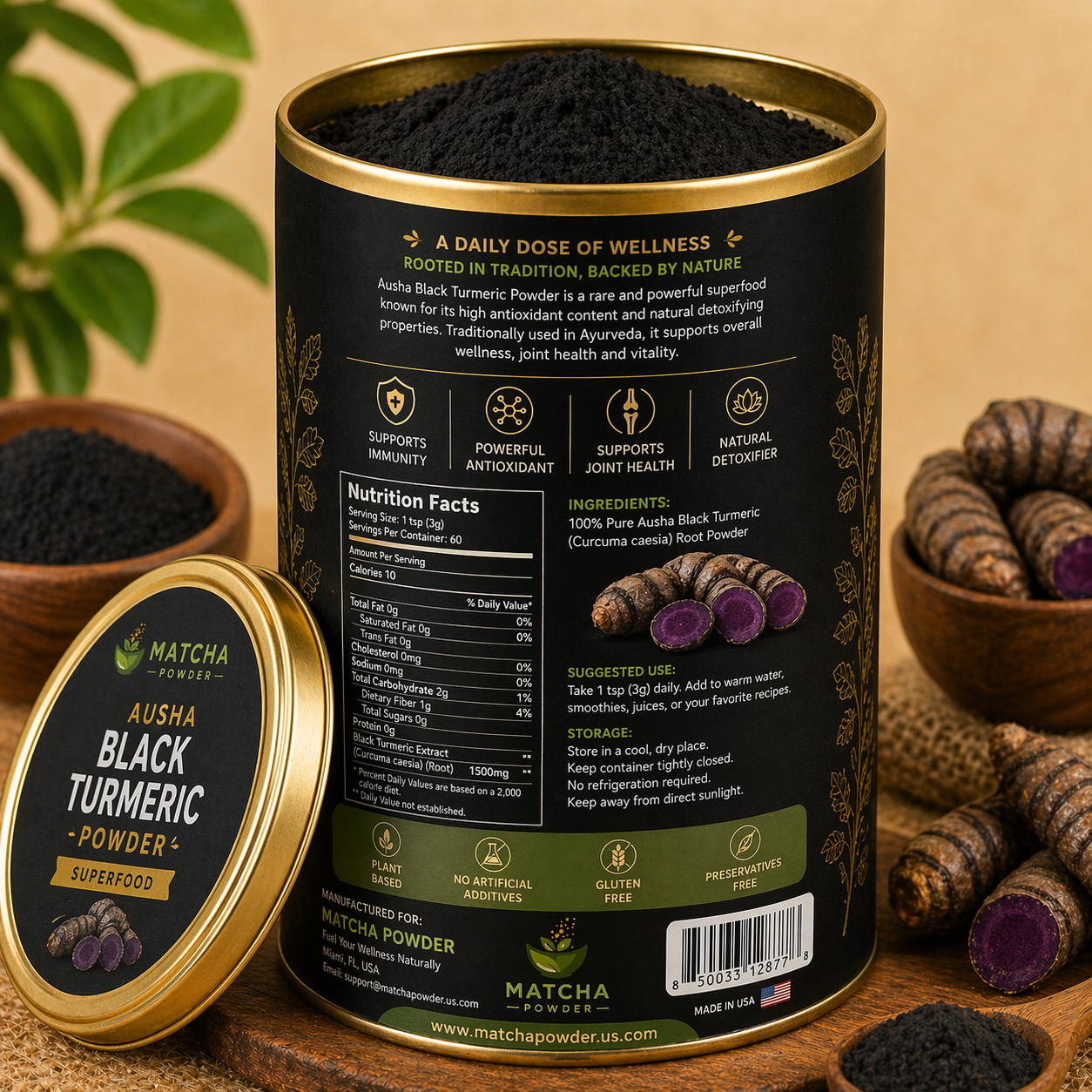 Ausha Black Turmeric Powder